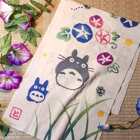 Household linen - Tenugui Morning glory & firefly - My Neighbor Totoro