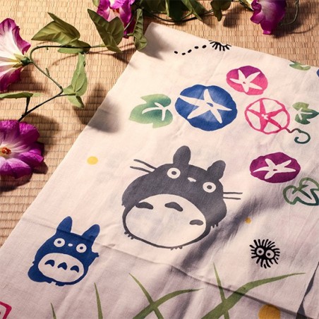 Household linen - Tenugui Morning glory & firefly - My Neighbor Totoro