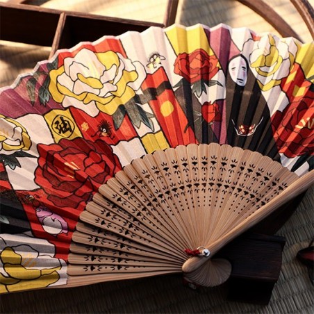 Accessories - Folding Fan Unabara Flowers - Spirited Away