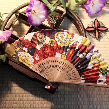 Accessories - Folding Fan Unabara Flowers - Spirited Away