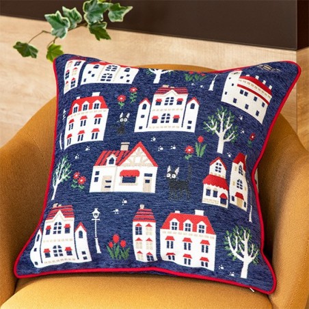 Mobilier - Coussin Jiji Maisons 45x45cm - Kiki la petite sorcière