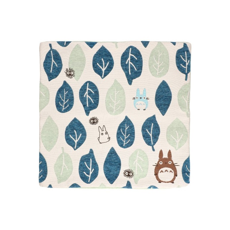 Furniture - Cushion Big Totoro Blue & Green leaves 45x45 cm - My Neighbour Totoro