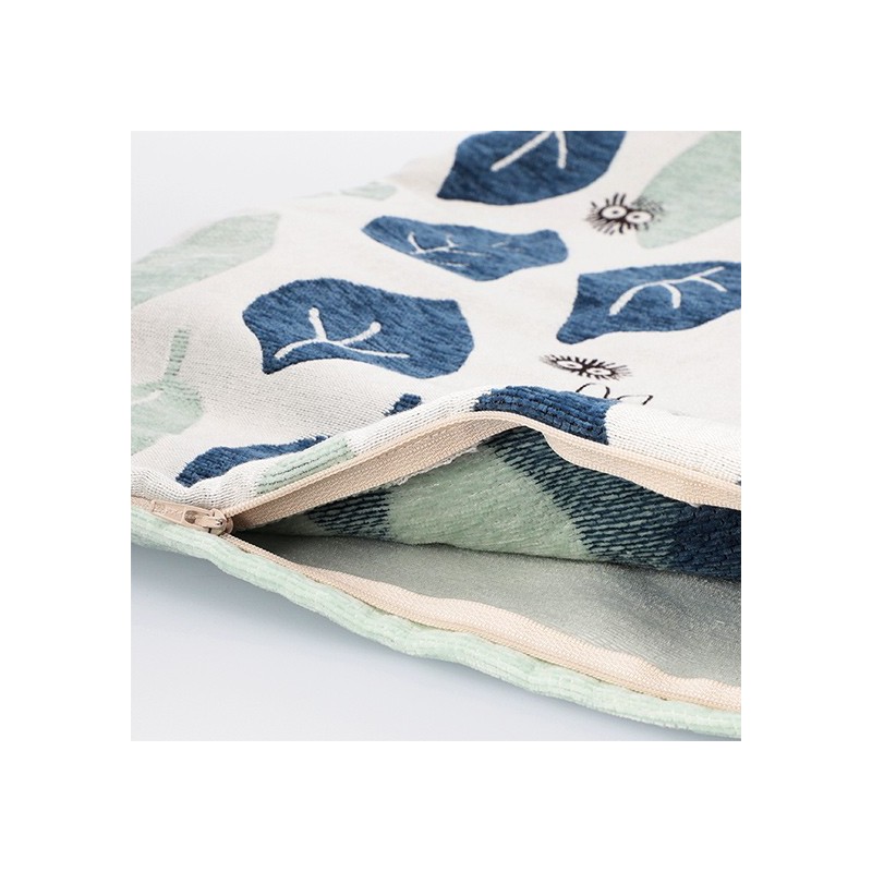 Furniture - Cushion Big Totoro Blue & Green leaves 45x45 cm - My Neighbour Totoro