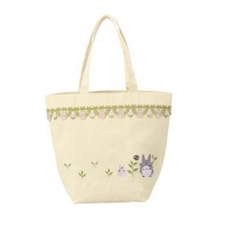 Bolsos - Bolsa Totoro Pradera Gris y Blanca 32 x 15 cm - Mi vecino Totoro