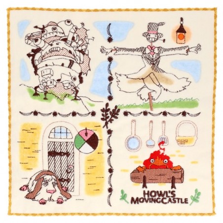 Linge de maison - Mini Serviette Habitants du Château 25x25 cm - Le Château ambulant