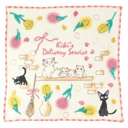 Household linen - Mini Towel Cat family 25x25 cm - Kiki's Delivery Service