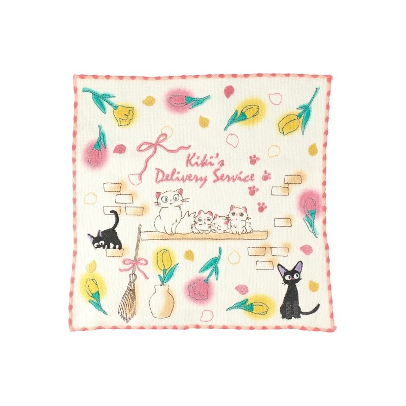 Household linen - Mini Towel Cat family 25x25 cm - Kiki's Delivery Service