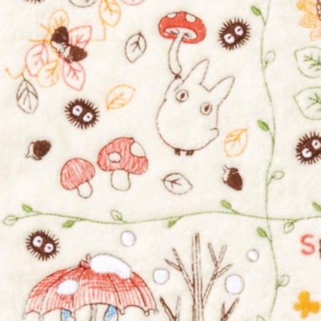 Linge de maison - Mini Serviette Couronne de Noix 25x25 cm - Mon Voisin Totoro