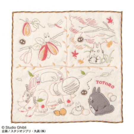 Household linen - Mini Towel Autumn Fruits 25 x 25 cm - My neighbor Totoro