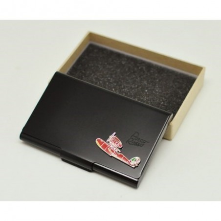 Accessoires - Boîte Métal Carte de Visite Noire avec Hydravion - Porco Rosso