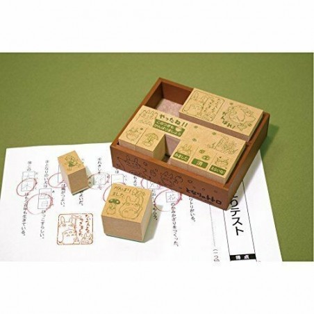 Small equipment - Totoro Characters Wood Stamp Green - My Neighbor Totoro