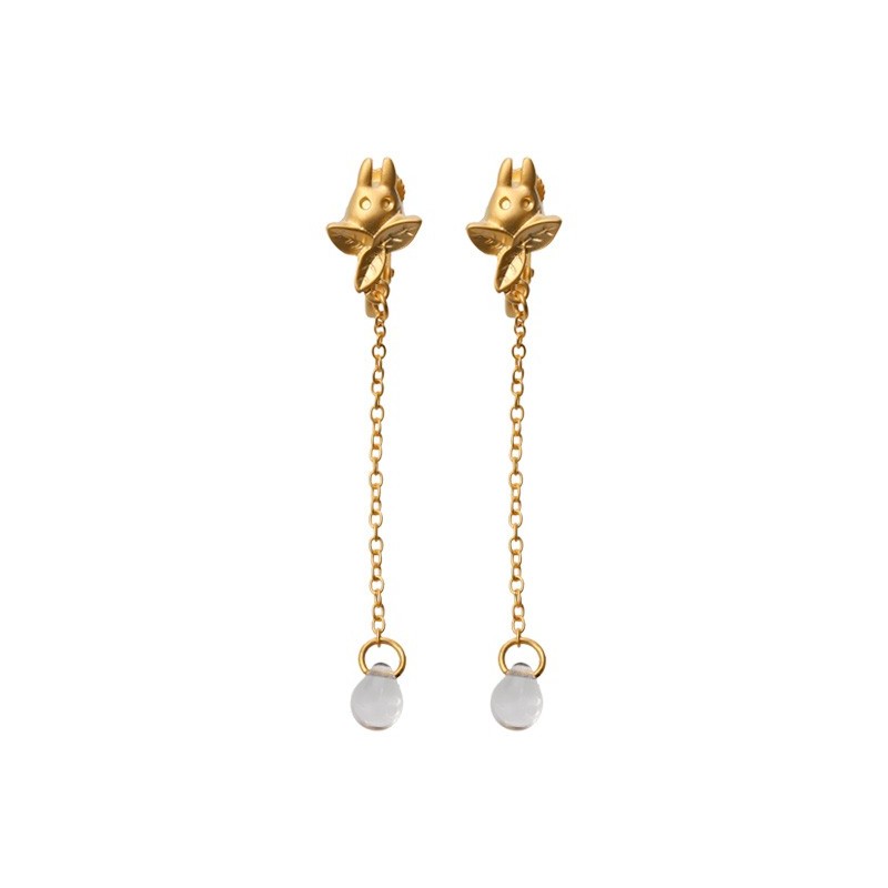 Joyería - Clip para pendientes Bijou Gota Totoro Blanco - Mi vecino Totoro