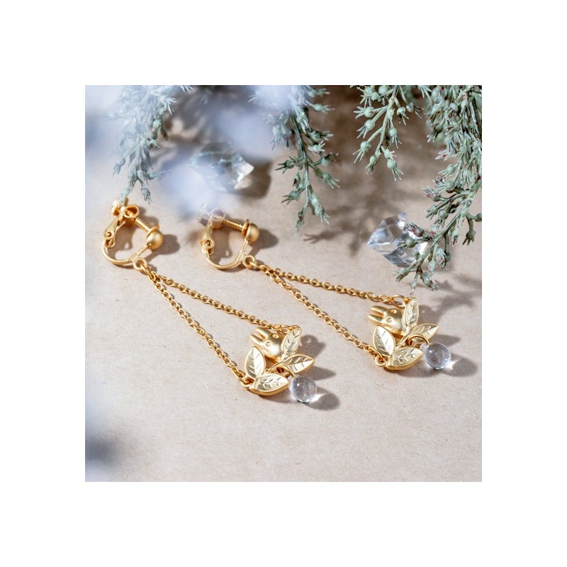 Jewellery - Clipped Earrings Small Totoro Hiding In Leaf - My Neighbor Totoro