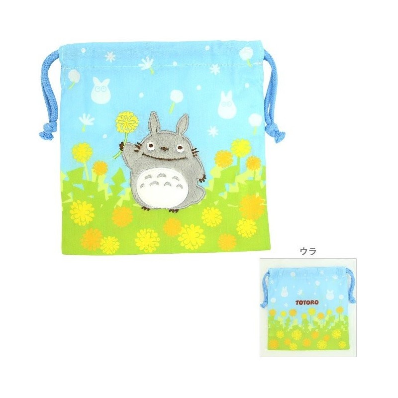 Sacs - Sacoche à cordon Totoro Fleurs 20 x 19 cm - Mon Voisin Totoro