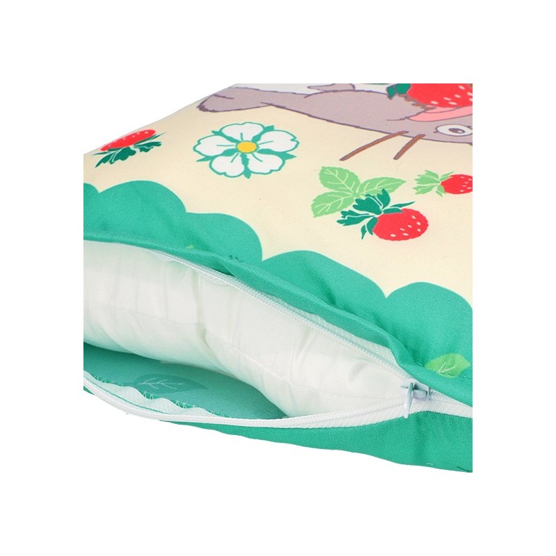 Furniture - Totoro with strawberries pillow 28 x 39 cm - My Neighbor Totoro