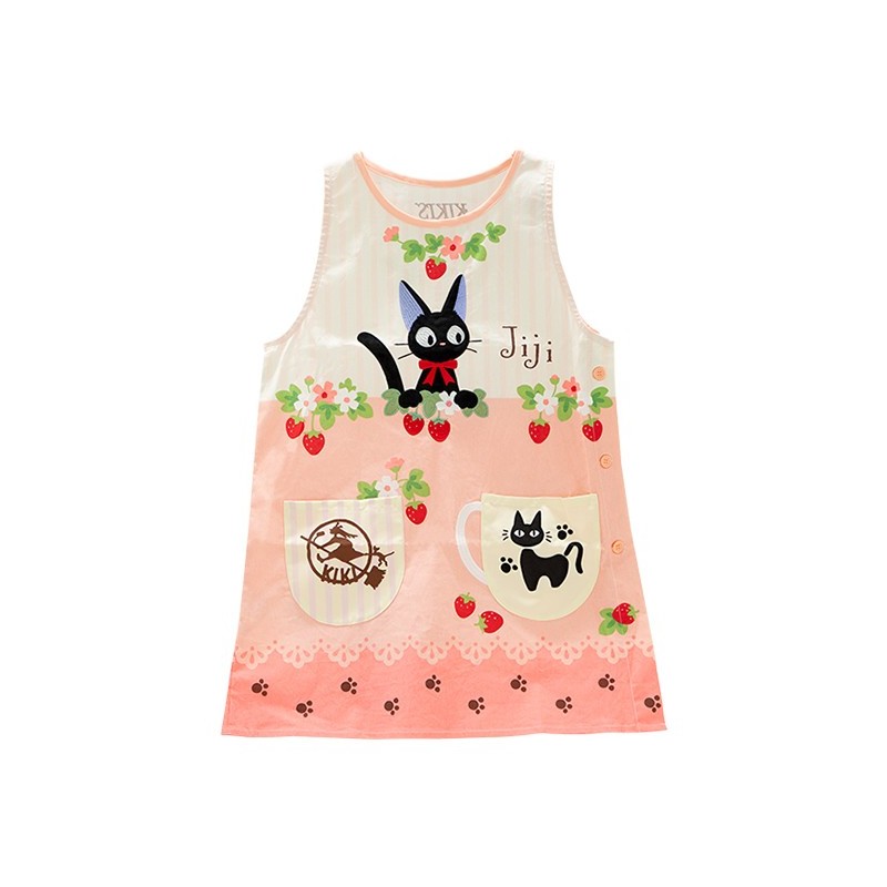 Cocina y vajilla - Delantal Jiji Fresas 84x61,5 cm - Nicky, la aprendiz de bruja