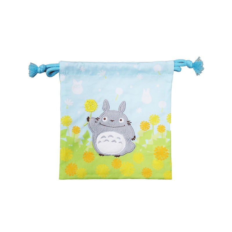 Sacs - Sacoche à cordon Totoro Fleurs 20 x 19 cm - Mon Voisin Totoro