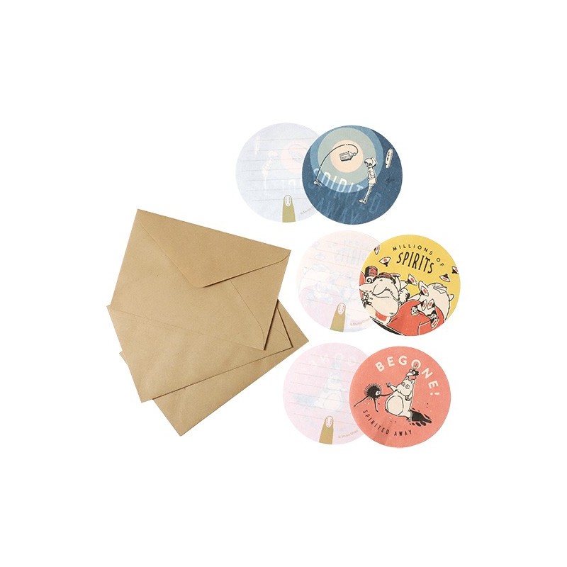 Postales y papel de cartas - Juego de papelería en colores pastel - El viaje de Chihiro