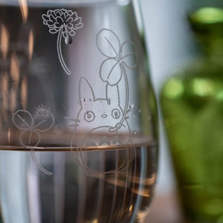Kitchen and tableware - Etched Glass Totoro & White Clover - My Neighbor Tororo
