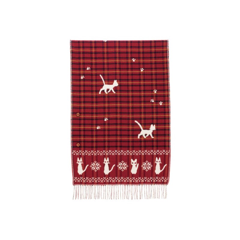 Textile - Étole avec accroche Jiji motifs à carreaux - Kiki la petite sorcière