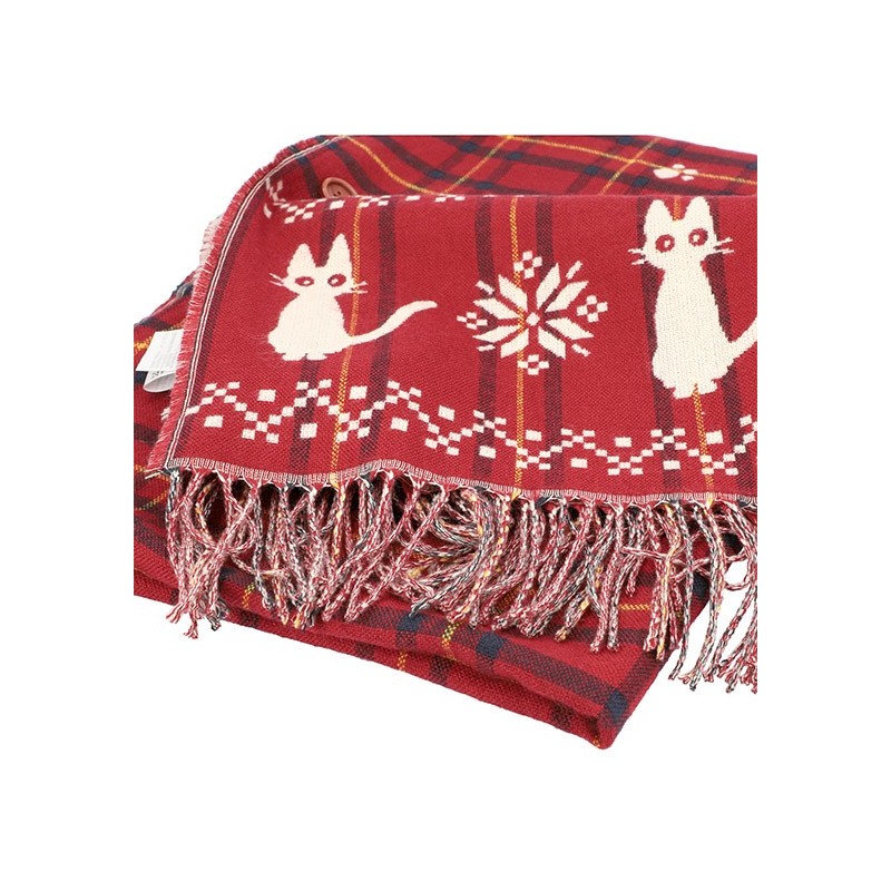 Textile - Étole avec accroche Jiji motifs à carreaux - Kiki la petite sorcière