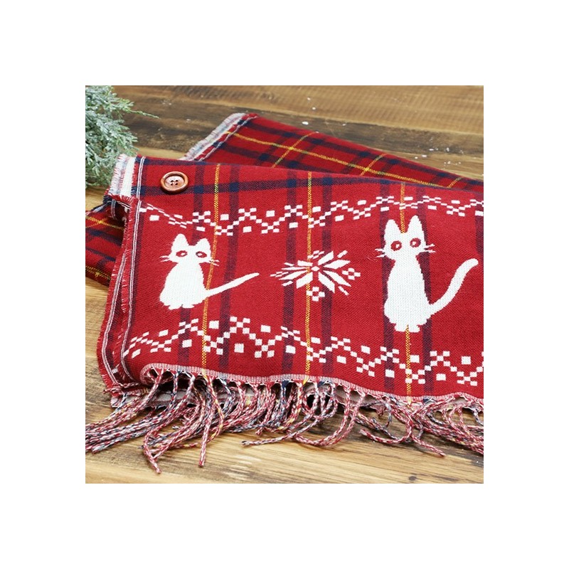 Textile - Étole avec accroche Jiji motifs à carreaux - Kiki la petite sorcière