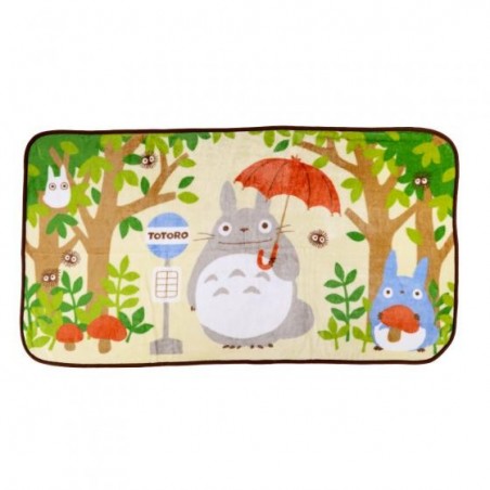 Linge de maison - Couverture Totoro Arrêt de bus 80x150 cm - Mon Voisin Totoro