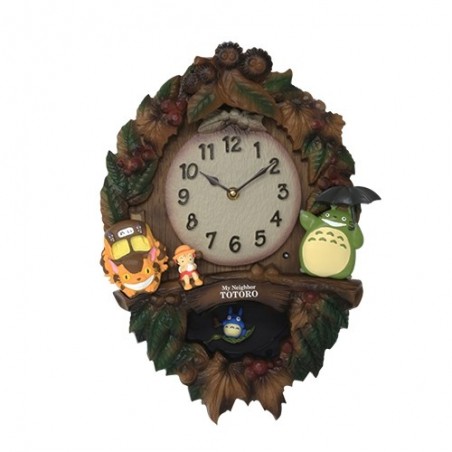 Décoration - Horloge à balancier Couronne de feuilles - Mon Voisin Totoro