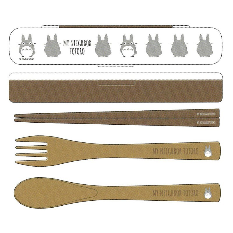 Baguettes - Set Baguettes Cuillère Fourchette Totoro Silhouette - Mon Voisin Toto