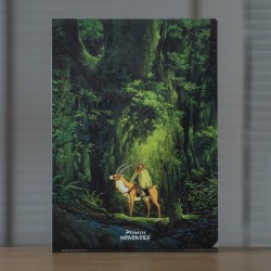 Storage - A4 size Clear Folder Ashitaka in the woods - Princess Mononoke