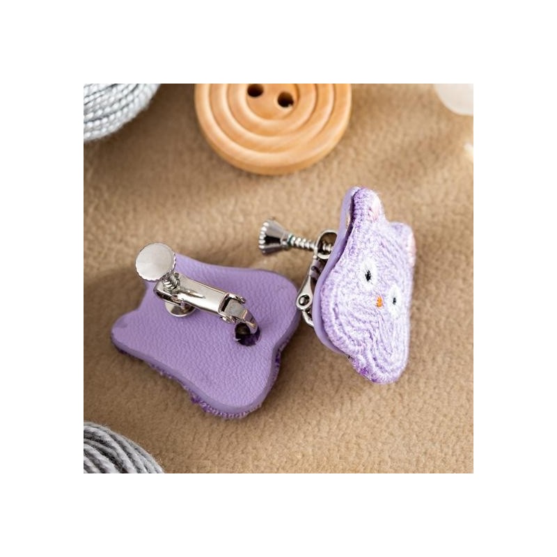 Bijoux - Bijou Boucle d’oreilles à Clips Broderie Boh Mouse - Le Voyage De Chi