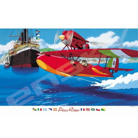 Jigsaw Puzzle - Puzzle 1000P Savoia in the sky - Porco Rosso