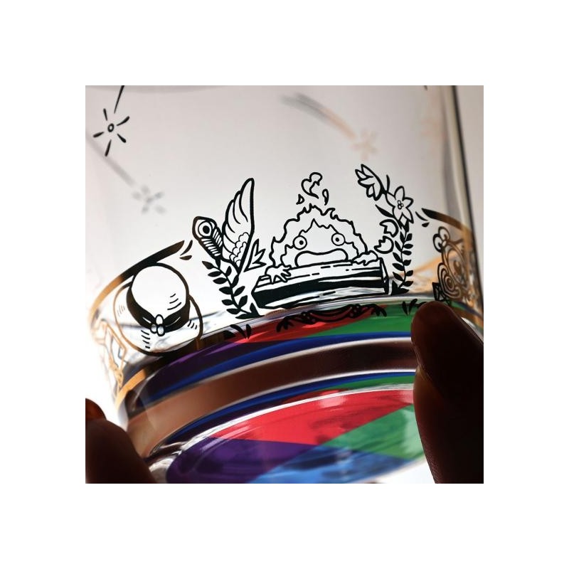 Cocina y vajilla - Aullido y Sophie vidrio grabado - El castillo ambulante