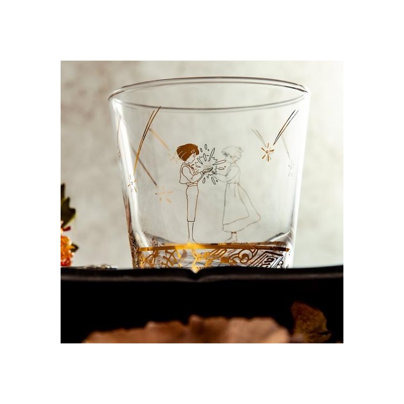 Cocina y vajilla - Aullido y Sophie vidrio grabado - El castillo ambulante