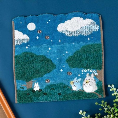Linge de maison - Mini Serviette Sous la lune 25x25 cm - Mon Voisin Totoro