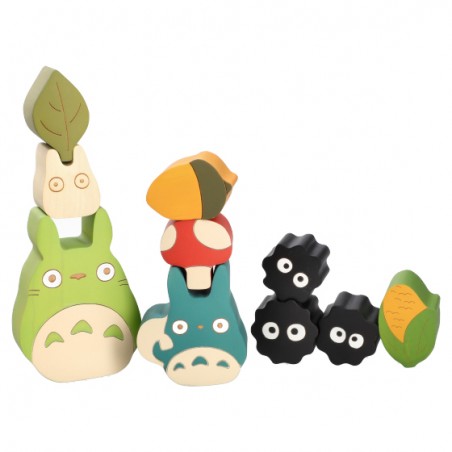 Toys - Wood Figurine Totoro with Soot Sprites - My Neighbor Totoro