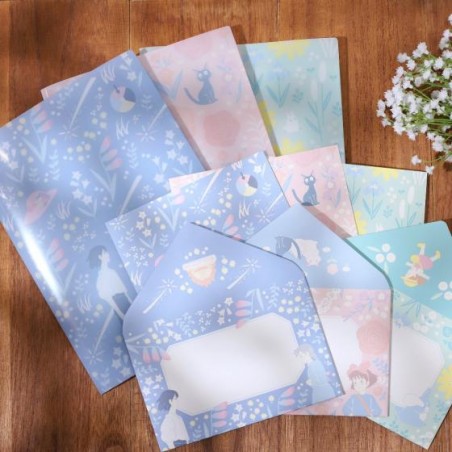Postcards and Letter papers - Clear Folder & Letter Set Kiki’s garden - Kiki's Delivery Service