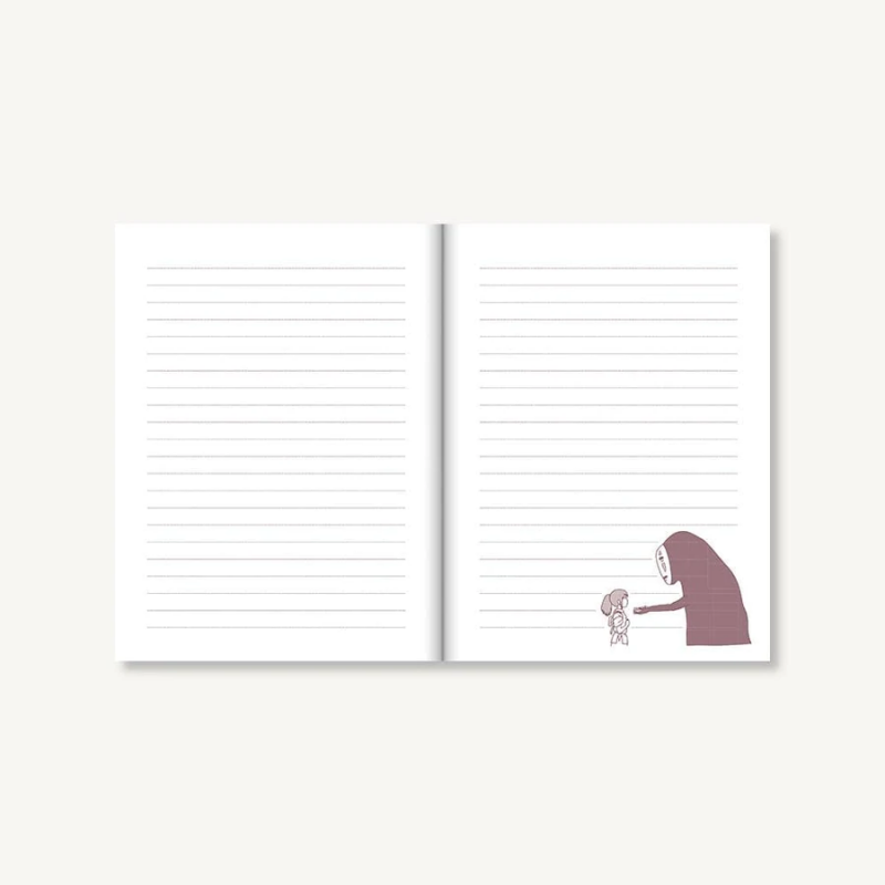 Cuadernos y libretas - Cuaderno de fieltro Sin Cara - El viaje de Chihiro