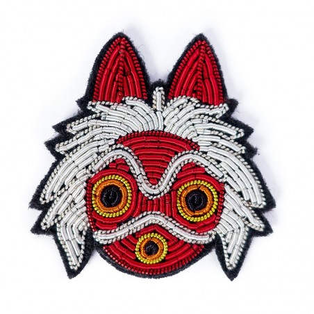 Pins - Embroidered Jewel Brooch San’s mask - Princess Mononoke