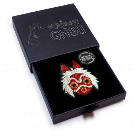 Pins - Embroidered Jewel Brooch San’s mask - Princess Mononoke