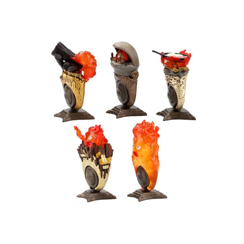 Figuras - Encaje Surtido Colección de 6 Anillos Calcifer - El castillo ambulante