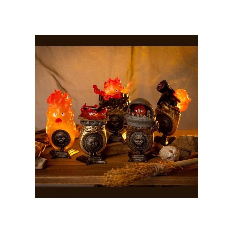 Figuras - Encaje Surtido Colección de 6 Anillos Calcifer - El castillo ambulante