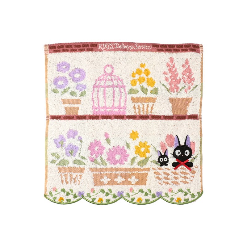 Household linen - Mini Towel Jiji and her favourite flowers 25x25 - Kiki's Delivery Ser