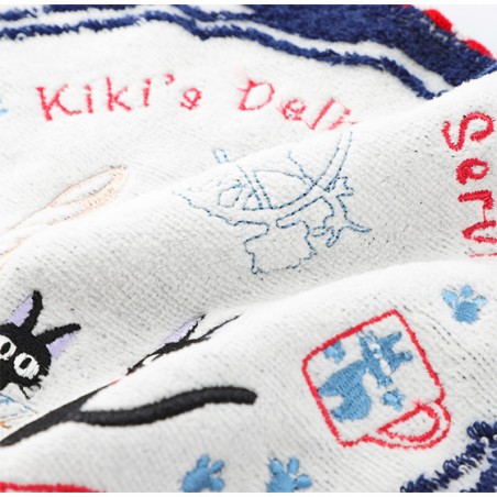 Linge de maison - Mini Serviette bleue marine à rayures 25x25 - Kiki la petite sorcière