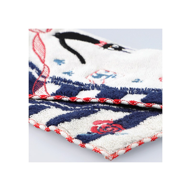 Ropa de hogar - Mini toalla de rayas azul marino 25x25 - Nicky, la aprendiz de bruja
