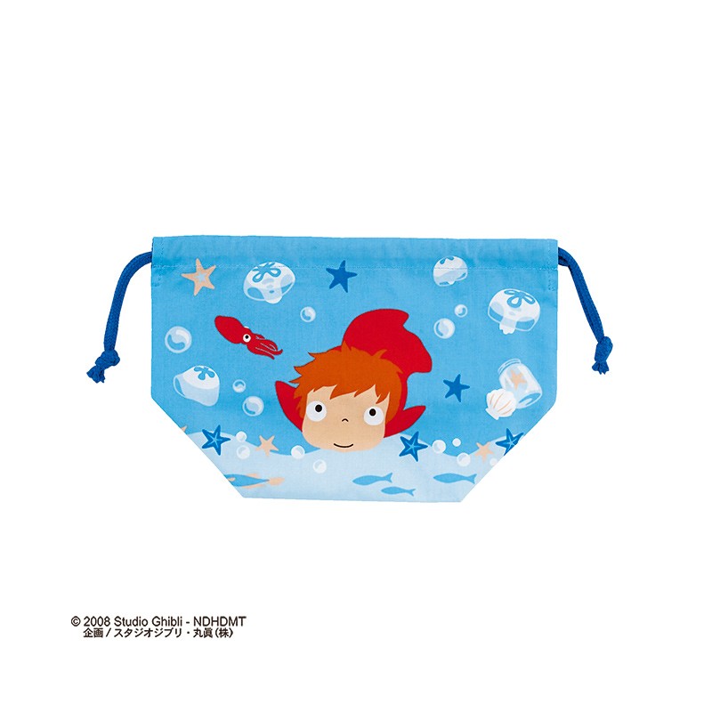 Sacs - Sacoche à cordon Ponyo dans la mer 17x26 - Ponyo sur la falaise