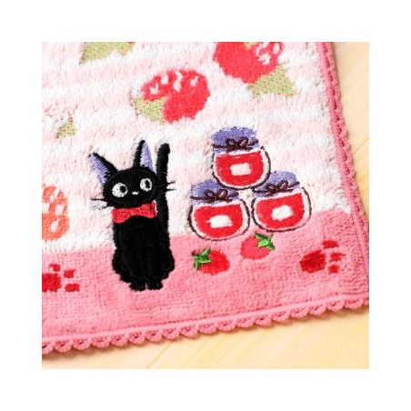 Linge de maison - Mini Serviette rose L’heure du Goûter - Kiki la petite sorcière 23×23