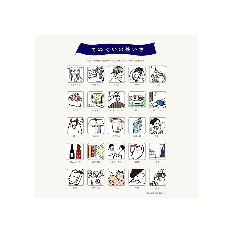 Household linen - Tenugui Totoro symbols - My Neighbor Totoro