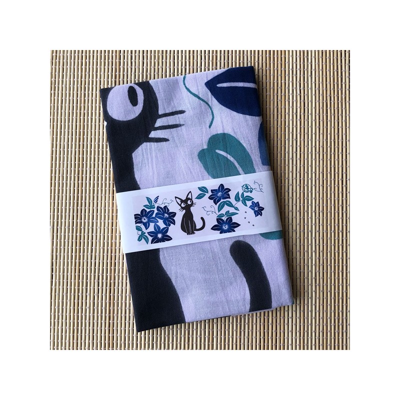 Household linen - Tenugui Jiji Blue flowers - Kiki’s Delivery Service