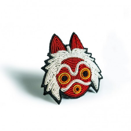 Pins - Embroidered Jewel Brooch San’s mask - Princess Mononoke